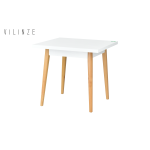 Avanos Sabit Mdf Mutfak Masası - 80x80 Cm Beyaz - Naturel