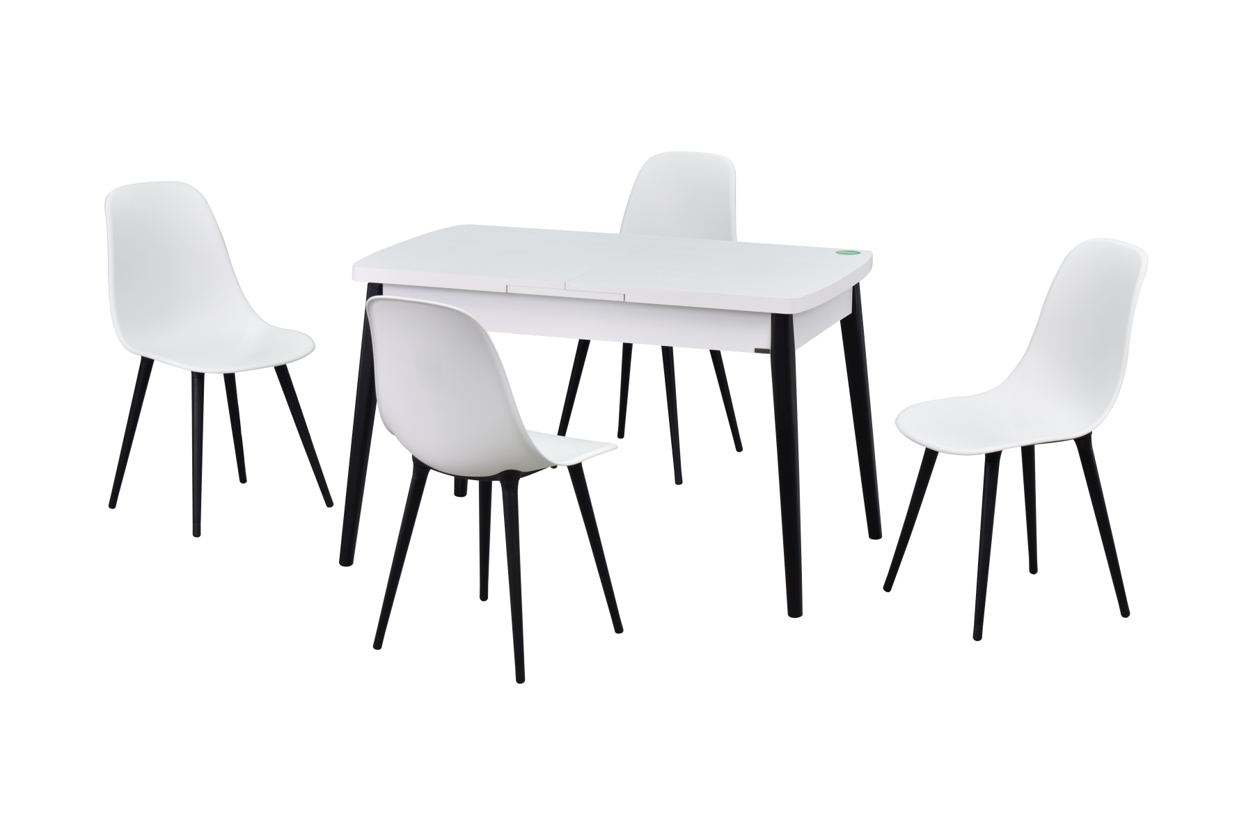 avanos-ak70120-eames-sandalye-takim-ideasoft11 Eames Sandalye Avanos Ahşap Mutfak Masası Takımı - 70x120+30 cm Beyaz - Beyaz/Siyah - Görsel 1