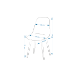 Eames Sandalye Avanos Ahşap Mutfak Masası Takımı - 70x120+30 cm Siyah - Beyaz/Siyah - Görsel 4