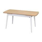 Eames Sandalye Avanos Ahşap Mutfak Masası Takımı - 70x120+30 cm Beyaz - Naturel/Beyaz - Görsel 6