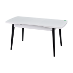 Eames Sandalye Avanos Ahşap Mutfak Masası Takımı - 70x120+30 cm Siyah - Beyaz/Siyah - Görsel 6