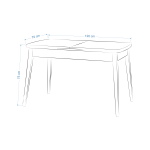 Eames Sandalye Avanos Ahşap Mutfak Masası Takımı - 70x120+30 cm Beyaz - Beyaz/Siyah - Görsel 7