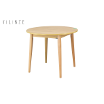 Avanos Yuvarlak Sabit Mdf Mutfak Masası - Q90 Cm Naturel - Naturel