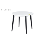 Avanos Yuvarlak Sabit Mdf Mutfak Masası - Q90 Cm Beyaz - Siyah