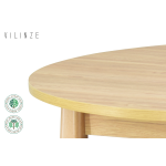 Avanos Yuvarlak Sabit Mdf Mutfak Masası - Q90 Cm Naturel - Naturel - Görsel 2