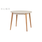 Avanos Yuvarlak Sabit Mdf Mutfak Masası - Q90 Cm Traverten - Naturel