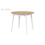 Avanos Yuvarlak Sabit Mdf Mutfak Masası - Q90 Cm Naturel - Beyaz