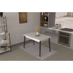 Avanos Ahşap Açılır Kapanır Mdf Mutfak Masası - 70x120+30 cm Beyaz - Beyaz - Görsel 7