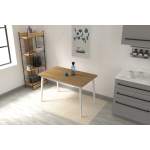 Avanos Sabit Mdf Mutfak Masası - 70x120 Cm Beyaz - Beyaz - Görsel 5