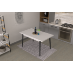 Avanos Sabit Mdf Mutfak Masası - 80x140 Cm Beyaz - Naturel - Görsel 7