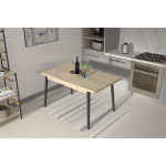 Avanos Sabit Mdf Mutfak Masası - 80x140 Cm Beyaz - Naturel - Görsel 8