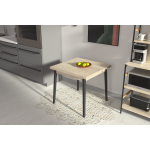 Avanos Sabit Mdf Mutfak Masası - 80x80 Cm Beyaz - Naturel - Görsel 8