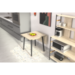 Avanos Katlanır Mdf Ahşap Mutfak Masası - 70x80 cm (70x120 cm) Beyaz - Beyaz - Görsel 8