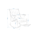 Bal Ahşap-Metal Beyaz Ayak Teddy Gri Sallanan Koltuk Tv Sandalyesi - Görsel 6