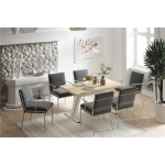 Harran Masa Petek Sandalye Yemek Masası Takımı - 80x140 cm Gri