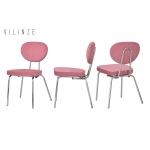 Damla Sevilla Metal Sandalye Nikel - Pembe - Görsel 2