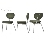 Damla Sevilla Metal Sandalye Nikel - Haki - Görsel 2