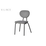 Damla Sevilla Metal Sandalye Siyah - Gri