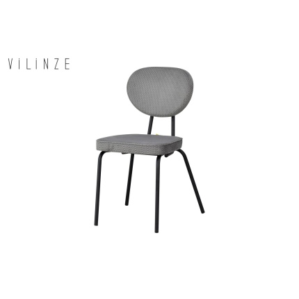 Damla Sevilla Metal Sandalye Siyah - Gri