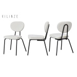 Damla Sevilla Metal Sandalye Siyah - Beyaz - Görsel 2