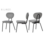 Damla Sevilla Metal Sandalye Siyah - Gri - Görsel 2