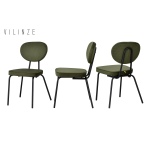 Damla Sevilla Metal Sandalye Siyah - Haki - Görsel 2