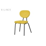 Damla Sevilla Metal Sandalye Siyah - Sarı