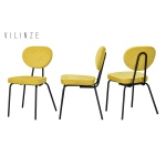 Damla Sevilla Metal Sandalye Siyah - Sarı - Görsel 2