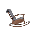 Dandini Kestane Ahşap Sallanan Koltuk Tv Sandalyesi Gri - Görsel 3