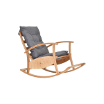 Dandini Naturel Ahşap Sallanan Koltuk Tv Sandalyesi Gri - Görsel 2