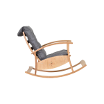 Dandini Naturel Ahşap Sallanan Koltuk Tv Sandalyesi Gri - Görsel 3