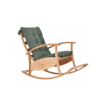 Dandini Naturel Ahşap Sallanan Koltuk Tv Sandalyesi Yeşil - Görsel 2