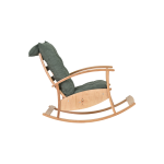 Dandini Naturel Ahşap Sallanan Koltuk Tv Sandalyesi Yeşil - Görsel 3