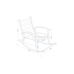 Dandini Naturel Ahşap Sallanan Koltuk Tv Sandalyesi Gri - Görsel 6