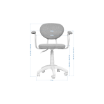 Vilinze Deniz Kollu Çalışma Koltuğu Tekerlekli Ofis Sandalyesi Beyaz - Teddy Beyaz - Görsel 4