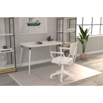 Vilinze Deniz Kollu Çalışma Koltuğu Tekerlekli Ofis Sandalyesi Beyaz - Teddy Beyaz