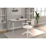 Vilinze Deniz Kollu Çalışma Koltuğu Tekerlekli Ofis Sandalyesi Beyaz - Teddy Beyaz - Görsel 5