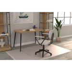 Vilinze Deniz Kollu Çalışma Koltuğu Tekerlekli Ofis Sandalyesi Siyah - Teddy Açık Gri