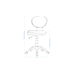 Vilinze Deniz Çalışma Koltuğu Tekerlekli Ofis Sandalyesi Beyaz - Teddy Beyaz - Görsel 4