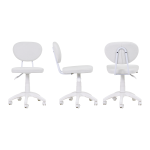 Vilinze Deniz Çalışma Koltuğu Tekerlekli Ofis Sandalyesi Beyaz - Teddy Beyaz - Görsel 3