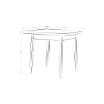 Eames Sandalye Avanos Ahşap Mdf Mutfak Masası Takımı 80*80 cm - Görsel 5