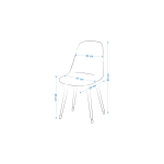 Eames Sandalye Avanos Ahşap Mdf Mutfak Masası Takımı 80*80 cm - Görsel 6