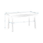 Eames Sandalye Avanos Ahşap Mdf Mutfak Masası Takımı 80*140 cm - Görsel 5