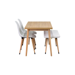 Eames Sandalye-Bank Avanos Ahşap Mdf Mutfak Masası Takımı - 70x120 Cm Naturel - Görsel 4