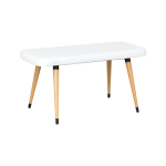 Eames Sandalye-Bank Avanos Ahşap Mdf Mutfak Masası Takımı - 70x120 Cm Beyez-Beyaz/Naturel - Görsel 5