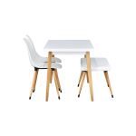 Eames Sandalye-Bank Avanos Ahşap Mdf Mutfak Masası Takımı - 70x120 Cm Beyaz/Naturel - Görsel 4