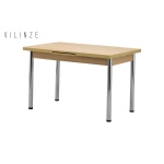 Ece Metal Nikel Ayak Yemek Masası - 80x120 cm (80x150 cm) Naturel