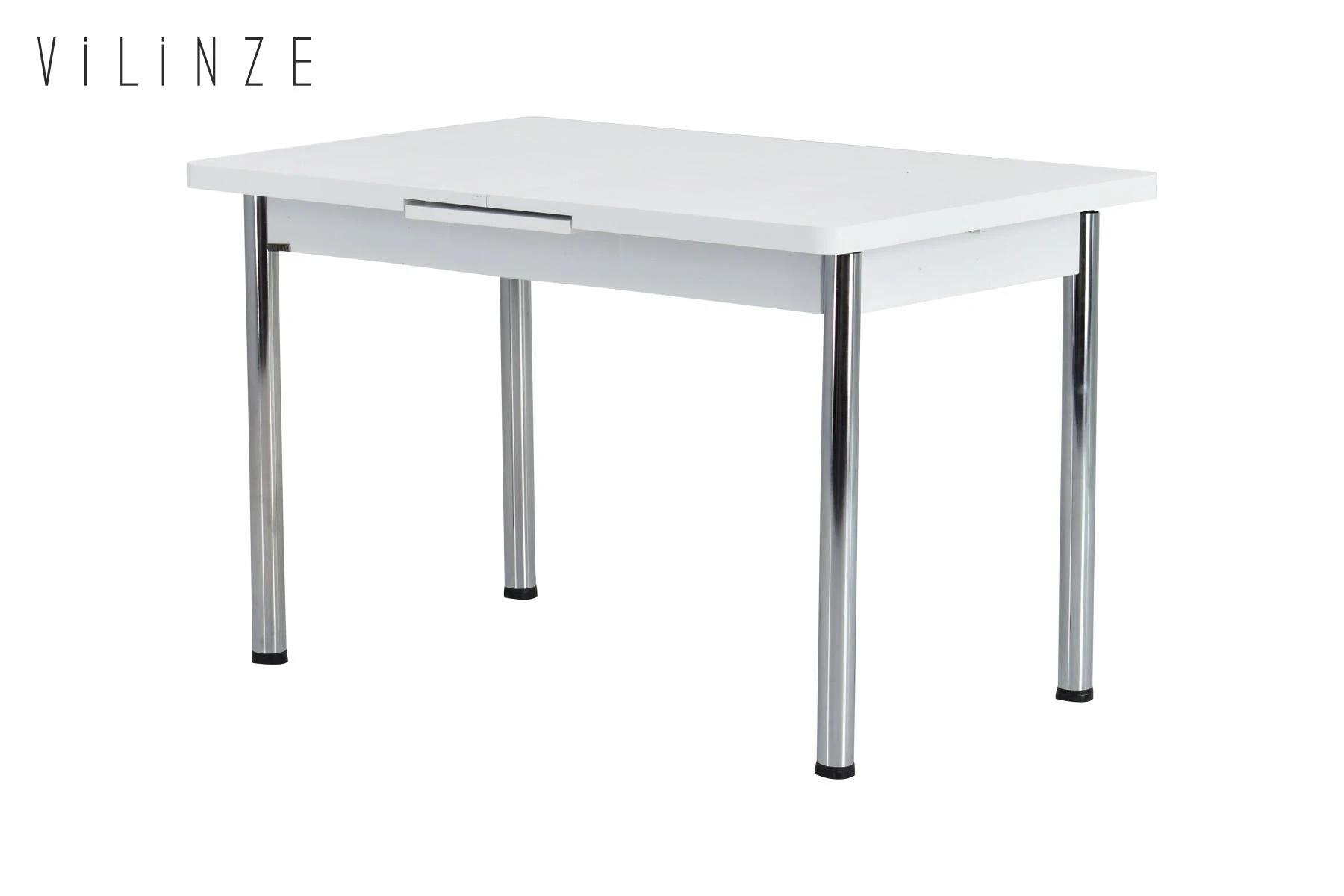 ece801205 Ece Metal Nikel Ayak Yemek Masası - 80x120 cm (80x150 cm) - Görsel 1