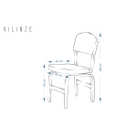 Ege 19 Sevilla Ahşap Sandalye Kestane - Pembe - Görsel 4