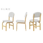 Ege 19 Sevilla Ahşap Sandalye Naturel - Beyaz - Görsel 2